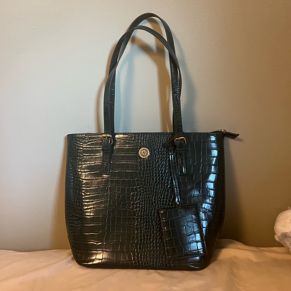 Anne Klein Faux Alligator Bag